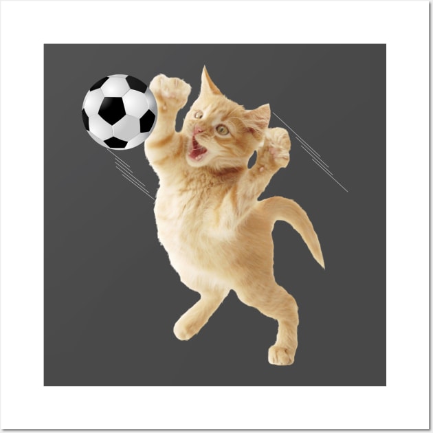 Gato Arquero de Futbol Wall Art by w.d.roswell